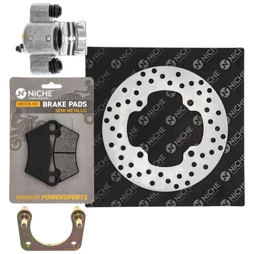 NICHE Front Right Brake Rotor Caliper Pad Set for Polaris Ranger 570 ETX 5248250