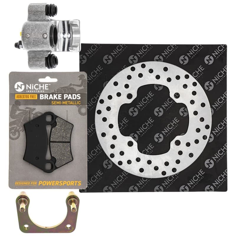 NICHE Front Right Brake Rotor Caliper Pad Set for Polaris Ranger 570 ETX 5248250
