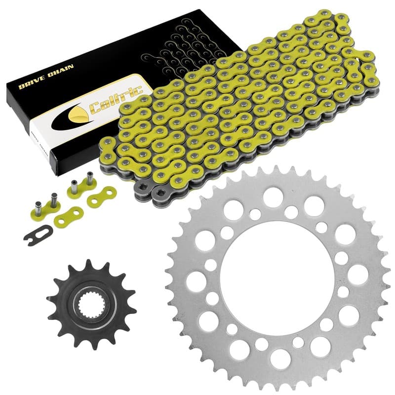 Drive Chain & Sprockets Kit for Honda TRX200 TRX200D Fourtrax 2x4 90-97 Yellow