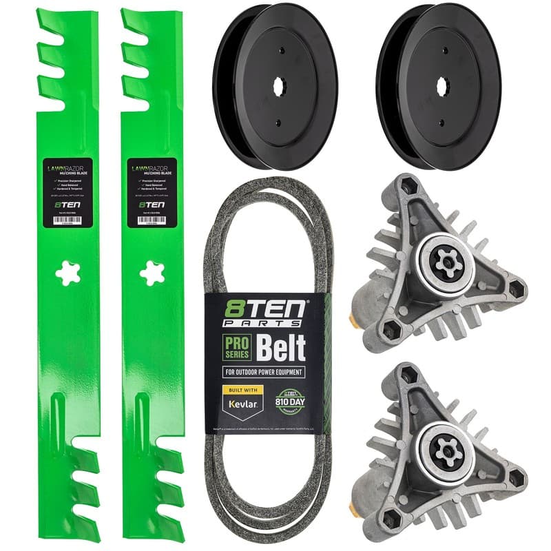 8TEN Spindle Blade Belt Kit For Poulan PO15542LT PO17542LT 42-Inch 532130794