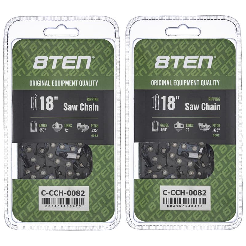 Chainsaw Chain 18 Inch .050 .325 72DL for Echo CS-490 CS-501P CS-450P 2-Pack