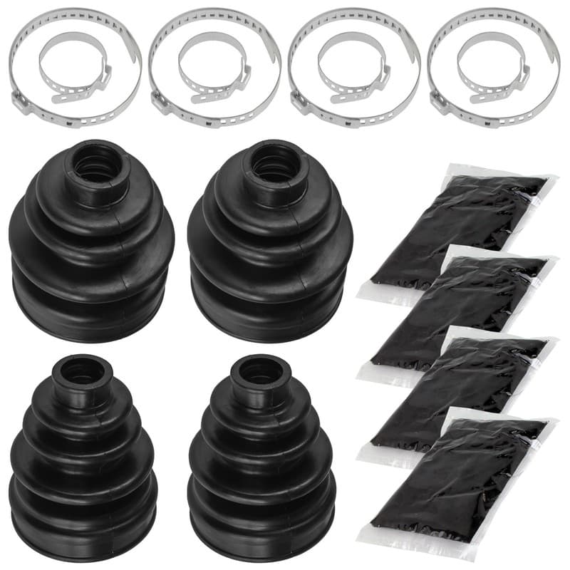 2 Rear Axle Inner Outer CV Boot Kit for Yamaha Kodiak 400 YFM400F 4X4 2005 2006