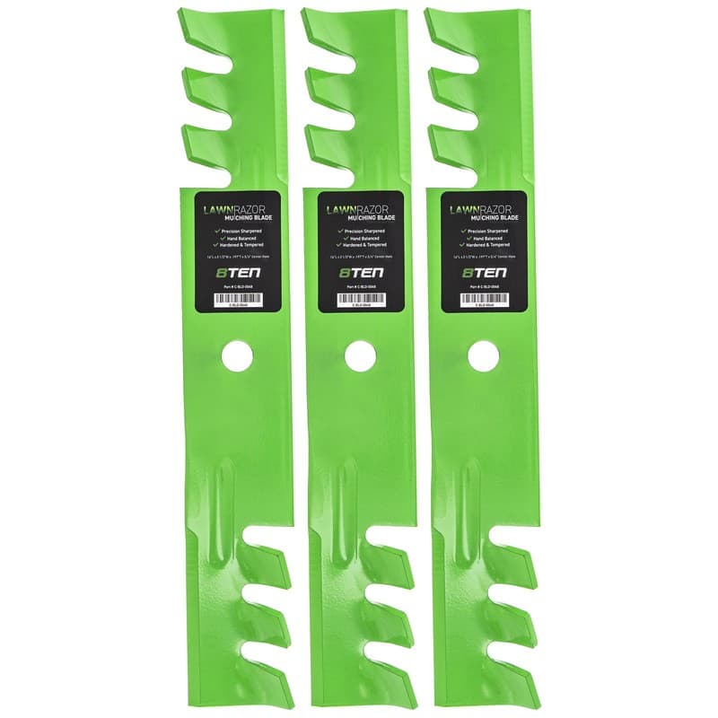 LawnRAZOR Toothed Mower Blade for John Deere 260 240 180 LT166 320 245 3-Pack