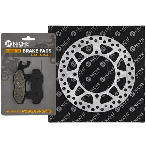NICHE Front Left Brake Rotor Pad Kit for Suzuki DR250 59300-08810 Semi Metallic