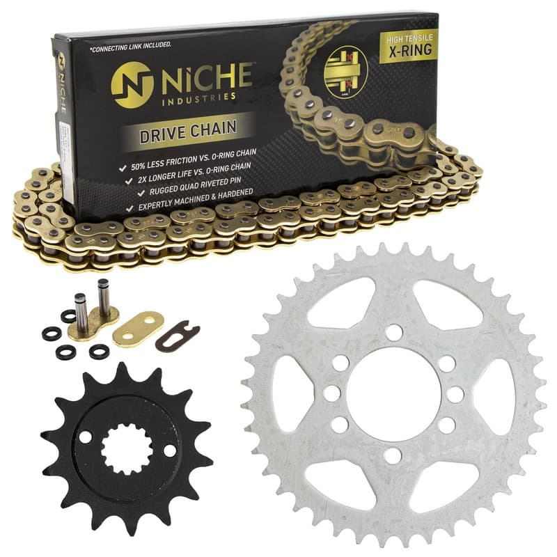 Sprocket Chain Set for Suzuki QuadSport Z400 14/40 Tooth 520 X-Ring Front Rear