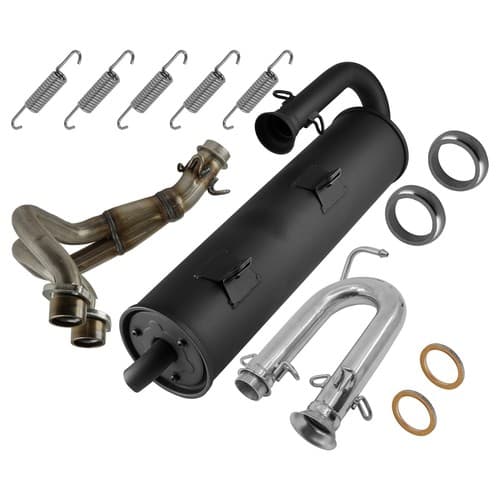 Exhaust Muffler Pipe W/ Gaskets For Yamaha Rhino 700 YXR700F 4x4 FI 2008-2012