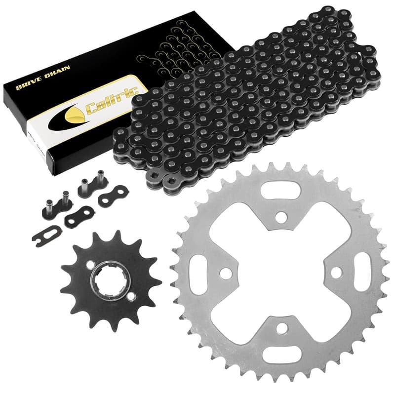 Black Drive Chain And Sprockets Kit for Honda ATC350X 1985