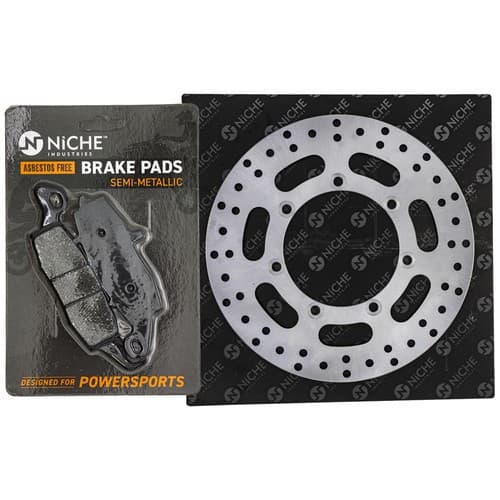 NICHE Rear Right Brake Rotor Pad Kit for Kawasaki 43082-1237 43082-1237
