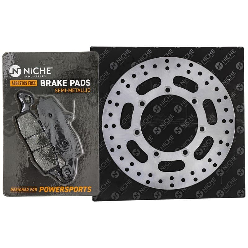 NICHE Rear Right Brake Rotor Pad Kit for Kawasaki 43082-1237 43082-1237
