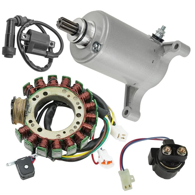Stator Starter Solenoid Ignition Coil for Yamaha Warrior 350 YFM350 1996-2001