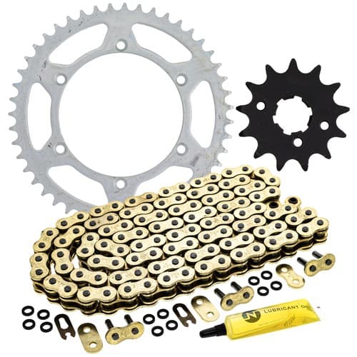 Sprocket Chain Set for Kawasaki KDX200 KDX220R 13/47 Tooth 520 X-Ring Front Rear