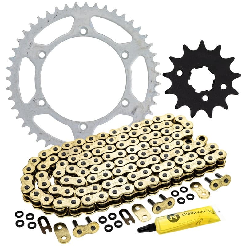 Sprocket Chain Set for Kawasaki KDX200 KDX220R 13/47 Tooth 520 X-Ring Front Rear