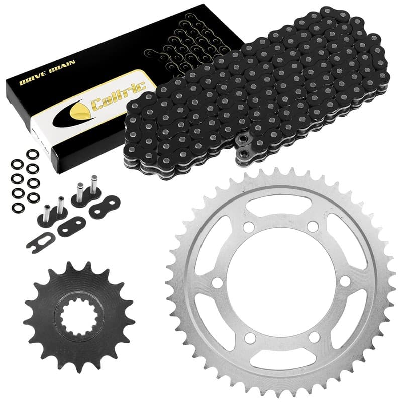 Black O-Ring Drive Chain & Sprocket Kit for Yamaha R1 YZF-R1 2004-2008