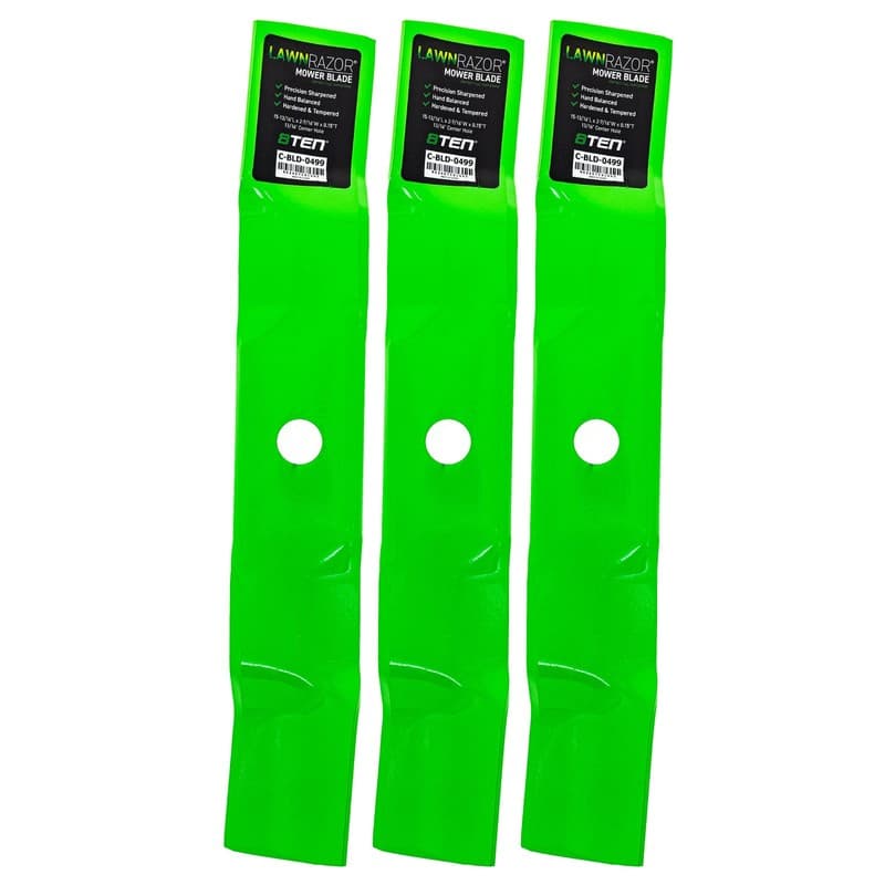 LawnRAZOR Blade for John Deere GX325 LX188 44-Inch Deck M119799 Mulching 3 Pack