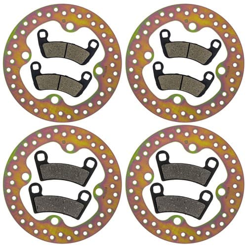 NICHE Front Rear Brake Pad Rotor Kit for Polaris RZR XP 1000 Semi Metallic