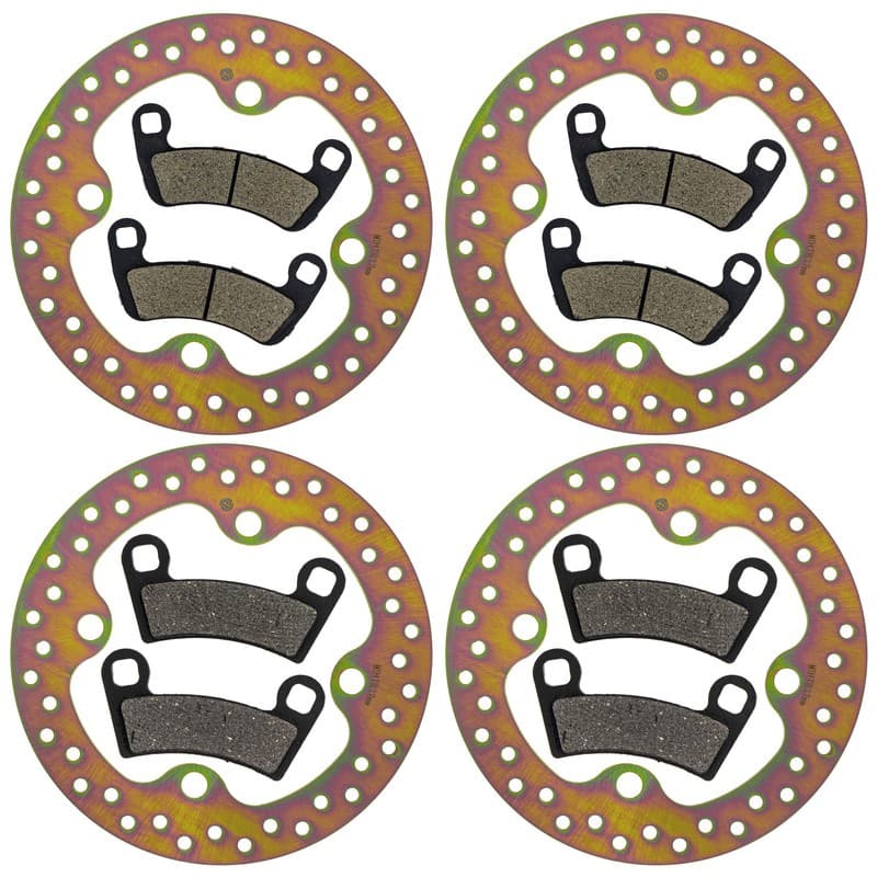 NICHE Front Rear Brake Pad Rotor Kit for Polaris RZR XP 1000 Semi Metallic