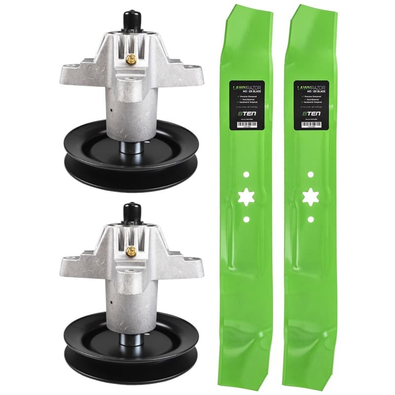 Mower Deck Blades & Spindles Kit for White Outdoor ZT42 ZT17 LT1650 ZT-42 ZT-17