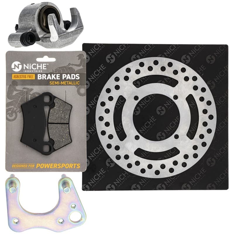NICHE Front Right Brake Rotor Caliper Pad Set for Polaris Ranger 425 TM 1910785
