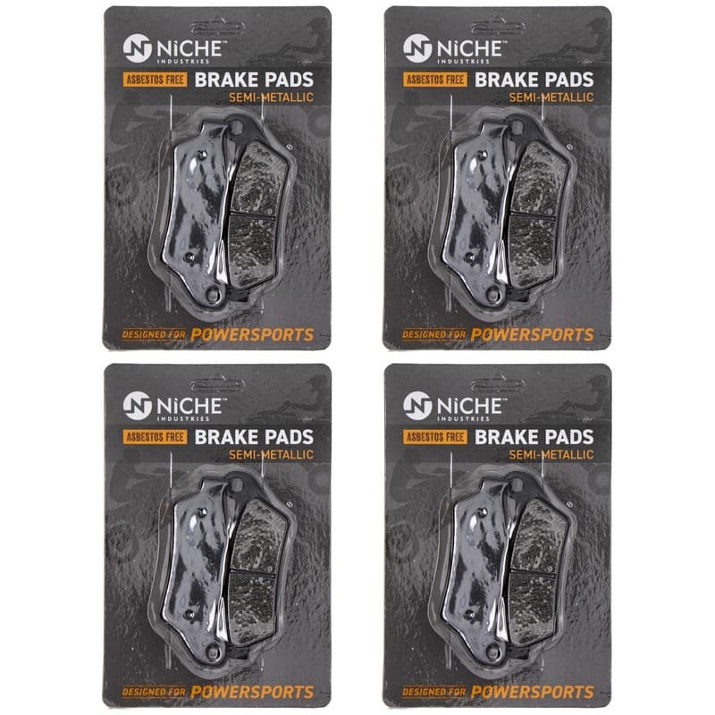 Brake Pad Set for BMW R1100S R850R R1200GS R1200RT Rear Semi-Metallic 4 Pack