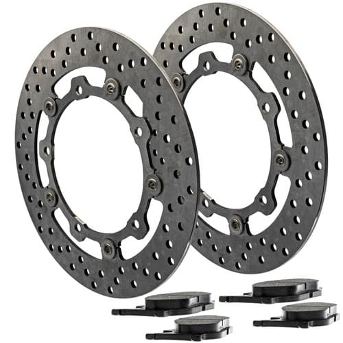 NICHE Front Brake Rotor Pad Kit for Yamaha 5VX-W0045-00-00 Semi Metallic Scooter