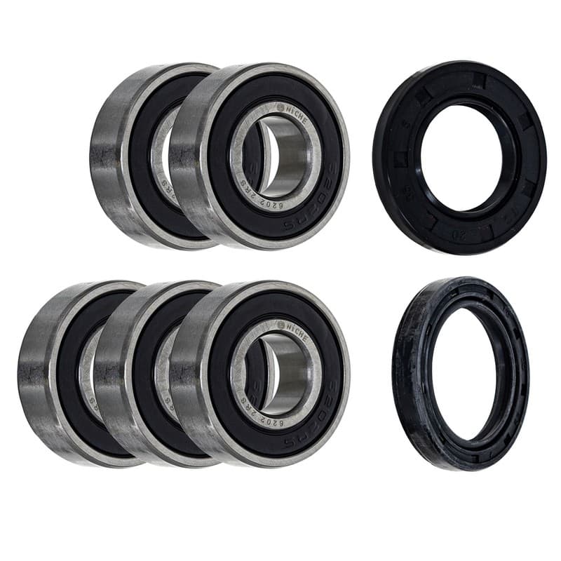 NICHE Wheel Bearing Seal Kit for Kawasaki ZL600B 6202-2RS 6303-2RS