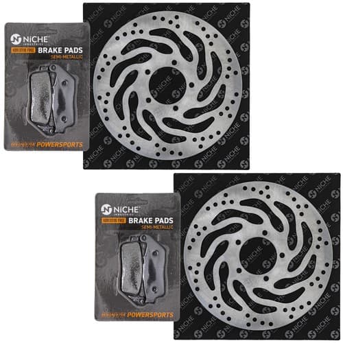 NICHE Front Brake Rotor Pad Kit for Triumph Bonneville T120 Semi Metallic