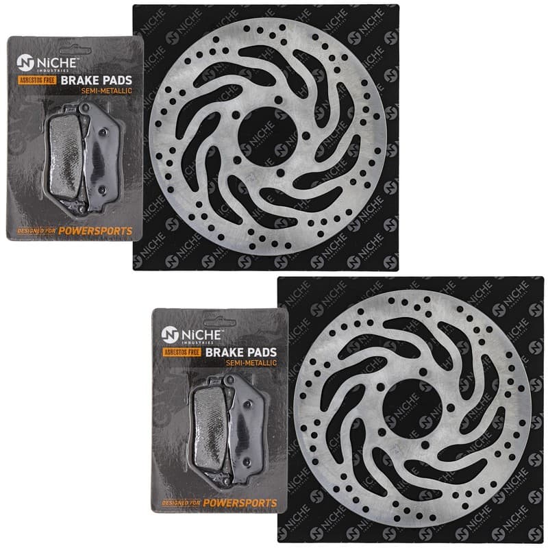 NICHE Front Brake Rotor Pad Kit for Triumph Bonneville T120 Semi Metallic
