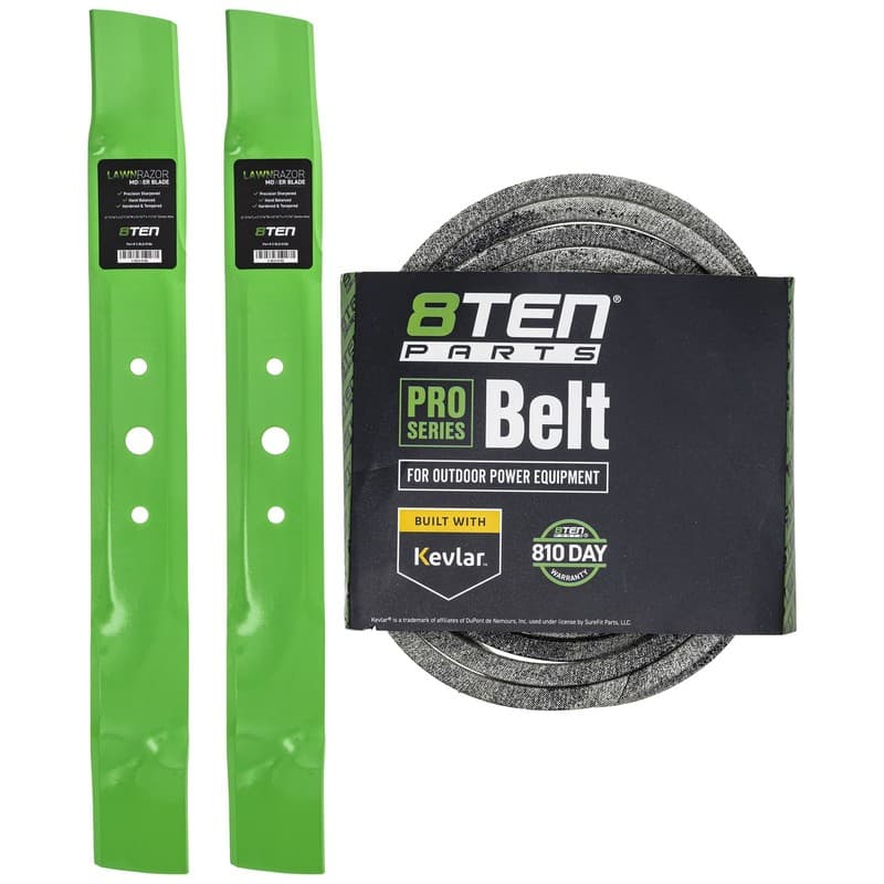 8TEN Blade Belt Kit for John Deere L100 L110 L118 L111 L105 L108 L107 42-Inch