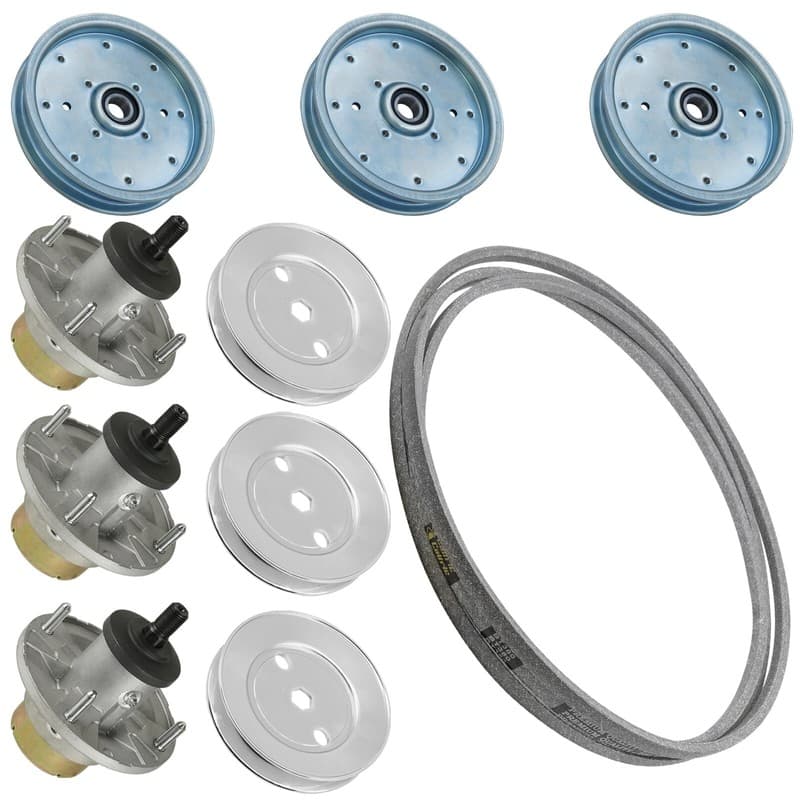 Deck Spindle w/ Pulley Belt for John Deere Z325E Z330M Z330R Z355E ZTrak 48"