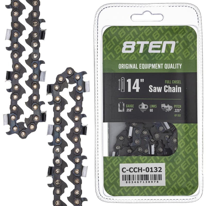 Full Chisel Chainsaw Chain 14 Inch .058 .325 60DL for Blue Max 52207 8901 8902