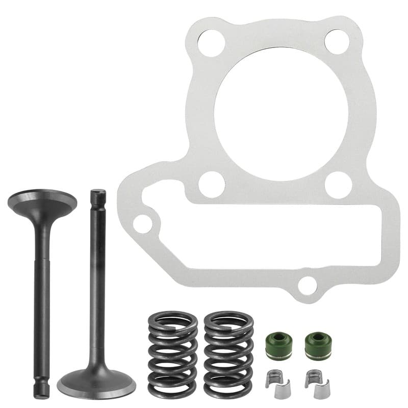 Cylinder Head Intake Exhaust Valve Kit for Yamaha Grizzly 125 YFM125 2004-2013
