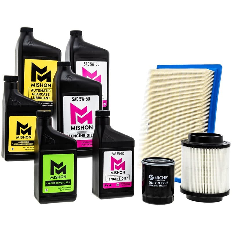MISHON Full Service Oil Change Kit for Polaris Ranger XP 1000 Crew UTV 2017-2018