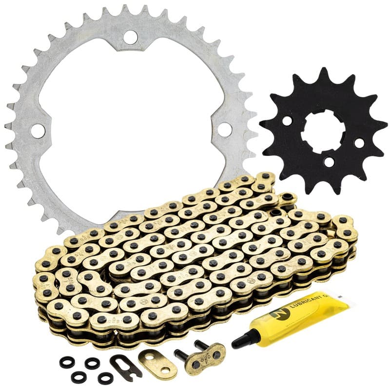 Sprocket Chain Set for Yamaha Raptor 350 13/38 Tooth 520 X-Ring Front Rear Kit