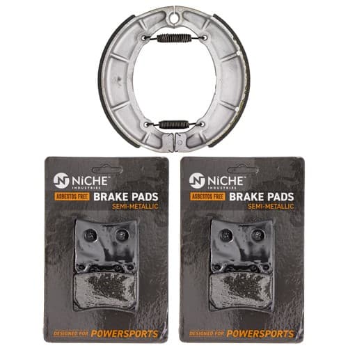 Brake Pad with Shoe Set for Yamaha Virago 750 1100 700 Front Rear Semi-Metallic