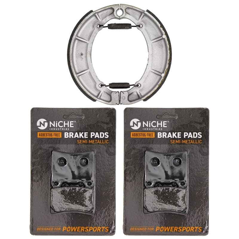 Brake Pad with Shoe Set for Yamaha Virago 750 1100 700 Front Rear Semi-Metallic
