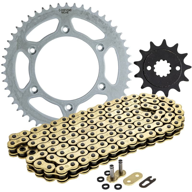 NICHE Sprocket Chain Set for Honda CRF250F 13/50 Tooth 520 X-Ring Front Rear