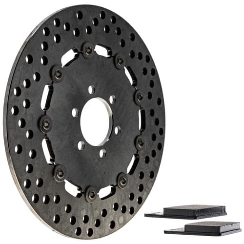 NICHE Rear Left Brake Rotor Pad Kit for Suzuki 59100-38820 Semi Metallic