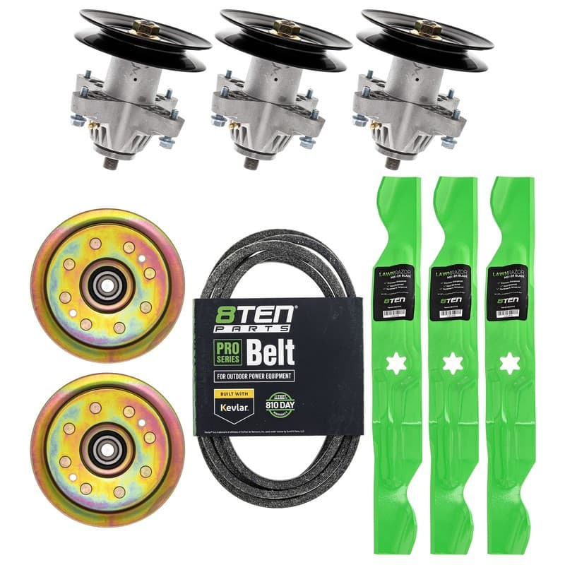 8TEN Spindle Belt Idler Blade Kit for MTD Cub Cadet 50 Inch RZT50 Deck Mulching