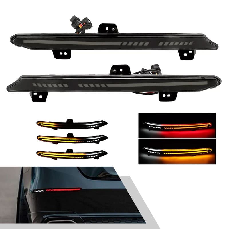 Smoked Lens Led Rear Bumper Reflector Brake Tail Light for Honda Accord 18 19-22