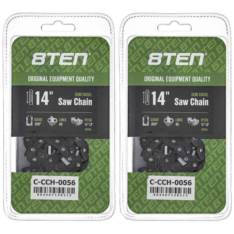 Chainsaw Chain 14 Inch .050 3/8 LP 49DL for Mastercraft 54-5724 545724 2-Pack
