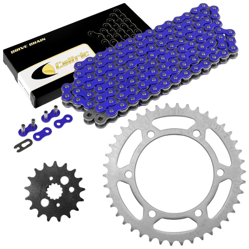 Drive Chain & Sprockets for Kawasaki VN800A VN800B Vulcan 800 Classic 96-05 Blue