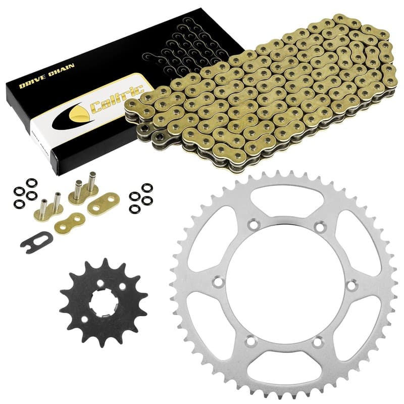 Gold O-Ring Drive Chain & Sprockets Kit for Kawasaki KLX300 KLX300R 1997-2002