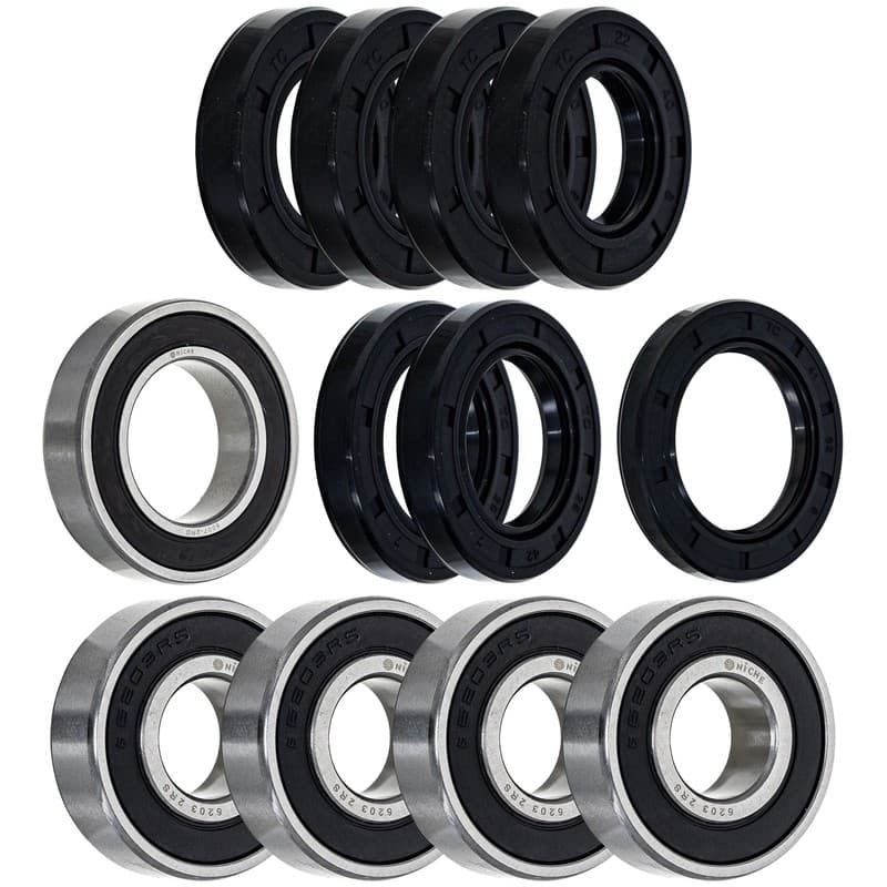 NICHE Wheel Bearing Seal Kit for Kawasaki KLF185 Bayou 6203-2RS 6007-2RD