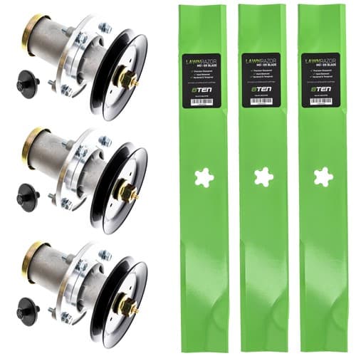 Spindle Pulley High Lift Blade for Husqvarna XP 272 GT52XLS GTH27V52LS GTH52XLS
