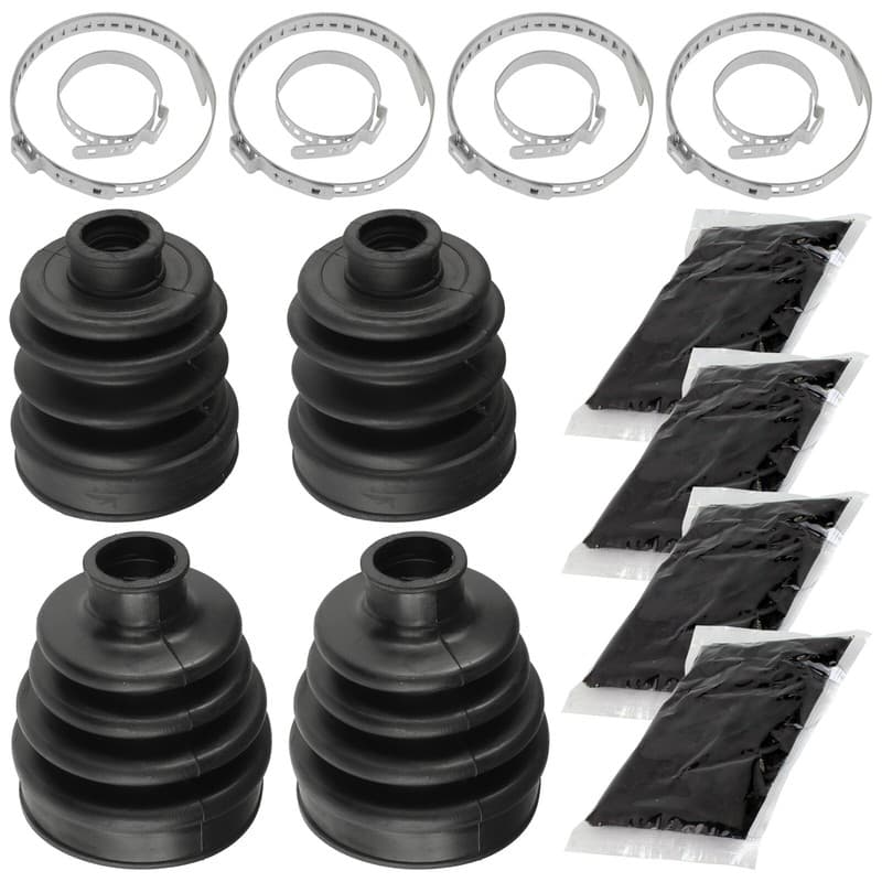 2 Rear Axle Outer And Inner CV Boot Kit for Yamaha Rhino 700 YXR700F Fi 2008-13