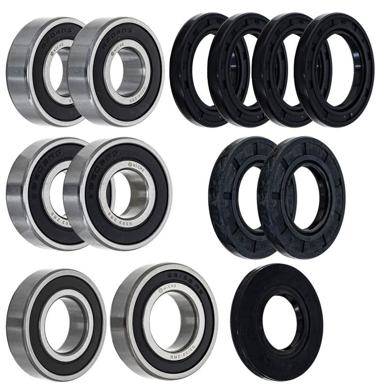 NICHE Wheel Bearing Seal Kit for Polaris RZR 170 Honda CTX1300 6203-2RS 6204-2RS