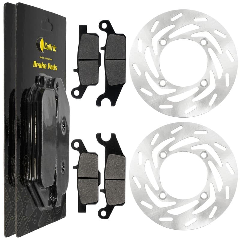 Front Left Right Brake Disc Rotor w/ Pad for Yamaha Grizzly 700 YFM700 2007-2026