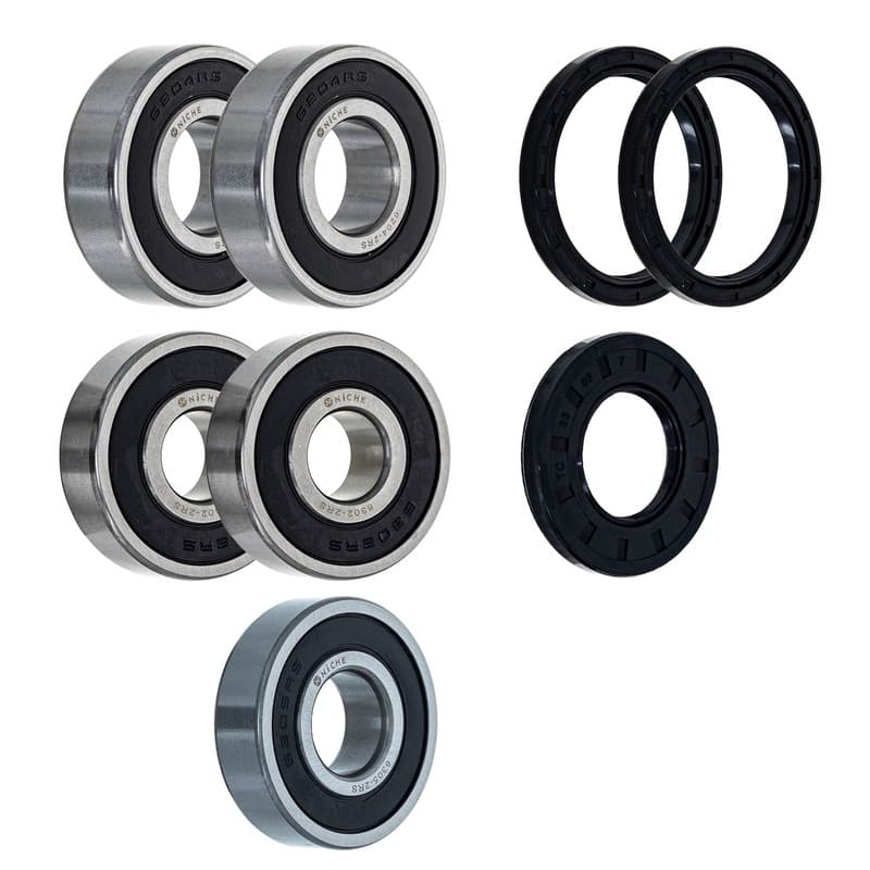 NICHE Wheel Bearing Seal Kit for Suzuki GS750 GS1000S GS1100E 6204-2RS 6302-2RS