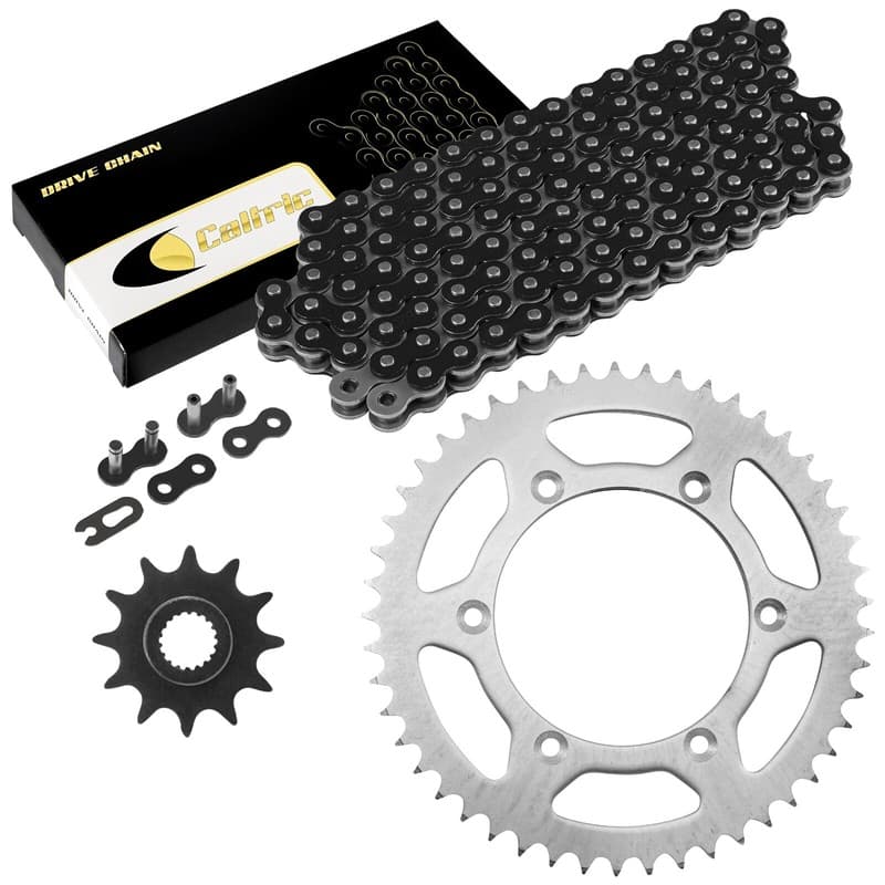 Black Drive Chain And Sprocket Kit for Suzuki RM125 1985 1992-1996 2000-2004