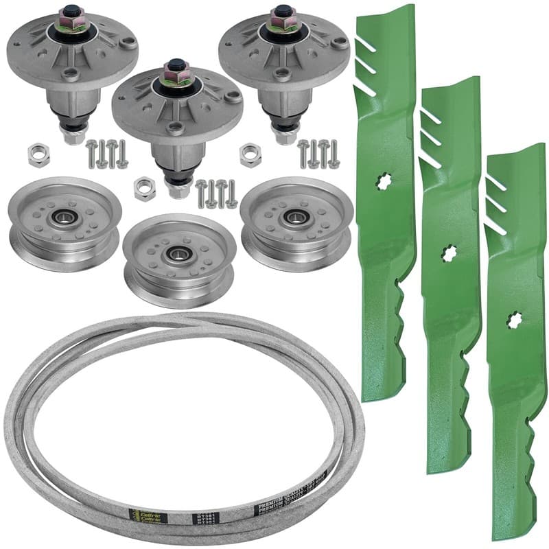 Caltric 54" Deck Spindle Pulley & Belt For John Deere E180 S180 LA150 LA175